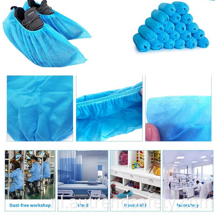 Wholesale Manufacturer Waterproof Foot Shoe Covers Disposable Non Woven Fabric Non Slip Boot Covers 3